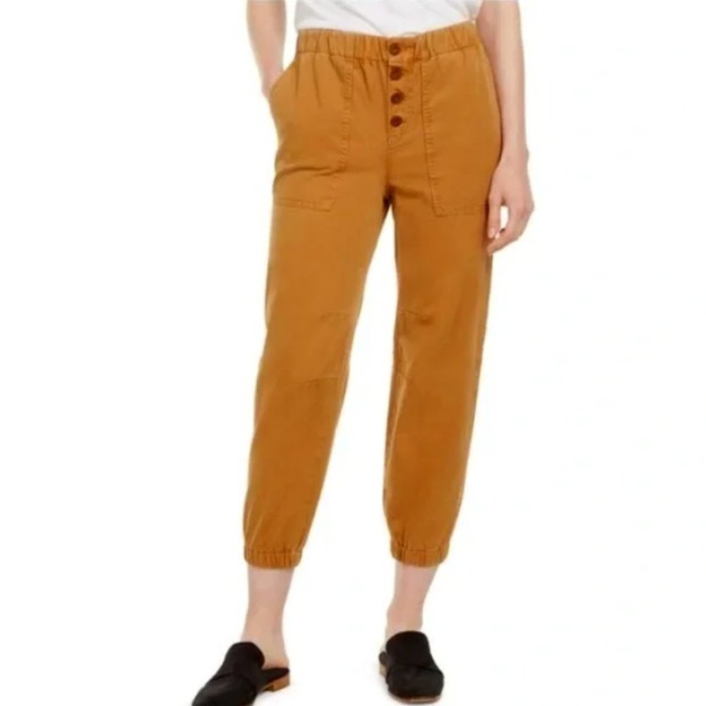 Free People Tan Button Fly "Cadet" Joggers
